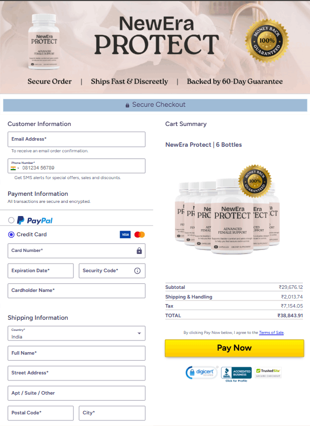 newera protect buy order page